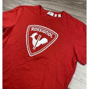Rossignol Men's Short Sleeve Rooster Graphic Logo T Shirt Red Size 2XL